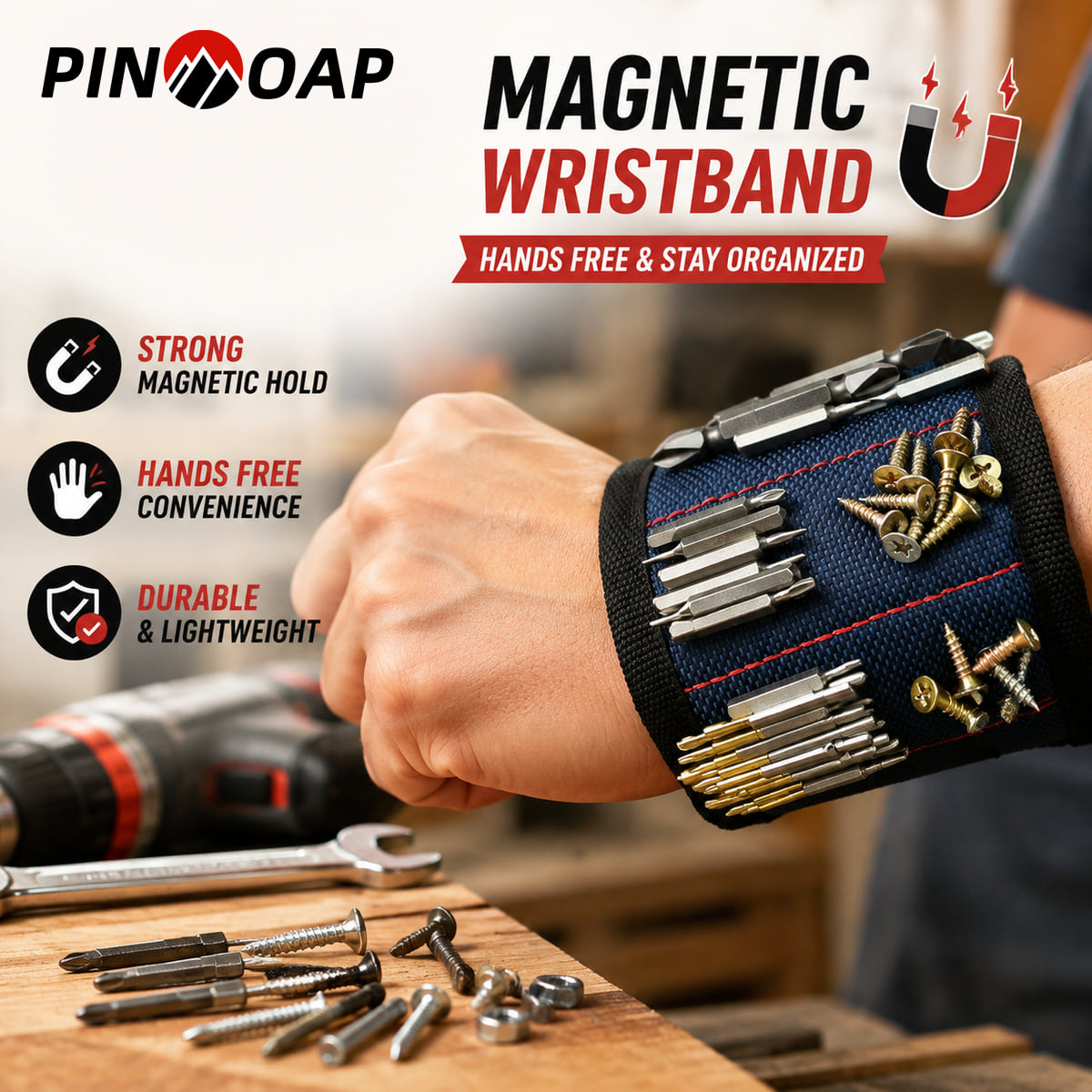 Tools In Electrical Workshop - PINMOAP سوار مغناطيسي للأدوات من PINMOAP