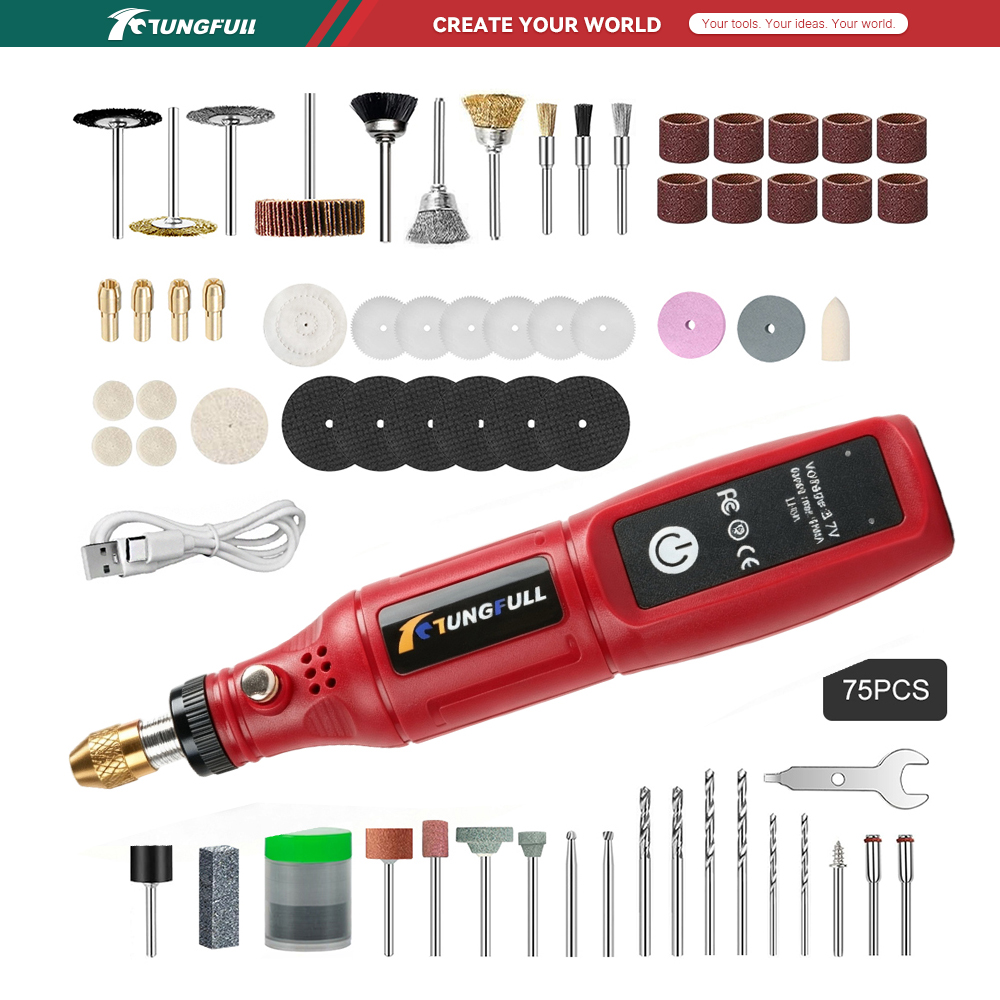 أداة دوارة لاسلكية من TUNGFULL - مراجعة Power Tools For Workshop وسعره